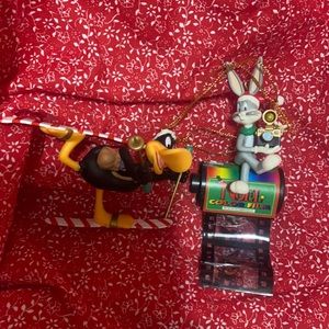 Daffy duck and bugs bunny ornaments
